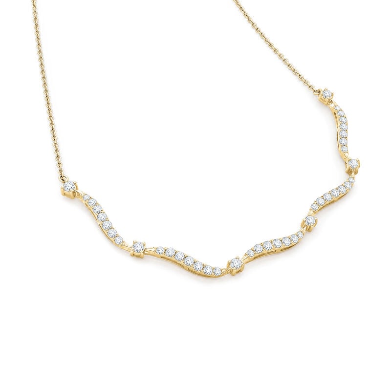 Diamond 1ctw. Fashion Necklace in 10k Yellow Gold image number null